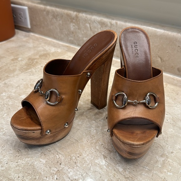 Gucci Leather Studded Accents Slides - Picture 2 of 4